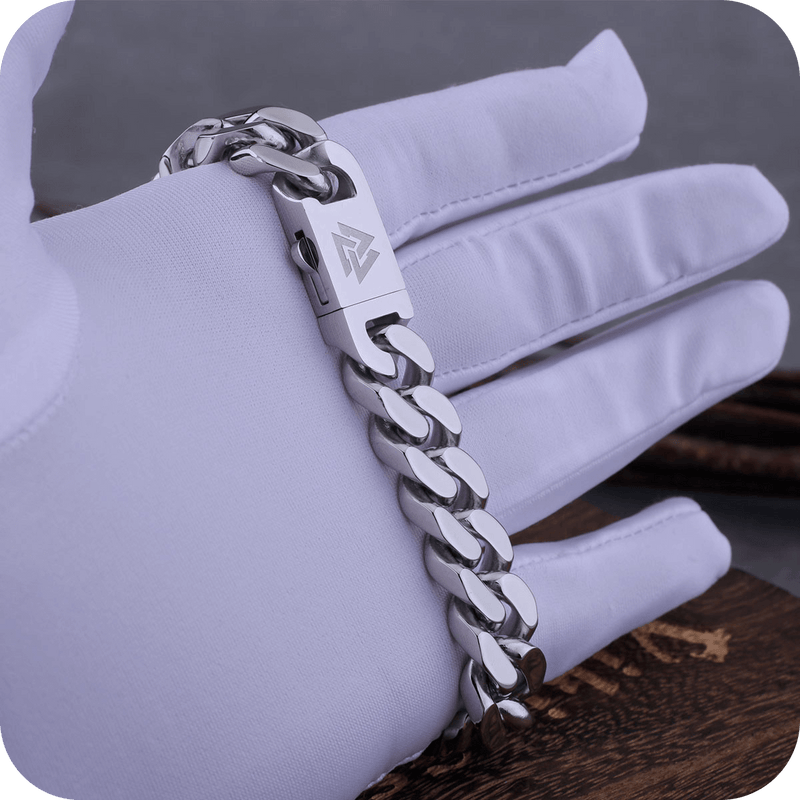 Bracelete em Aço Inoxidável + Caixa Viking